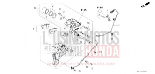 ETRIER DE FREIN ARRIERE CB650RAR de 2024